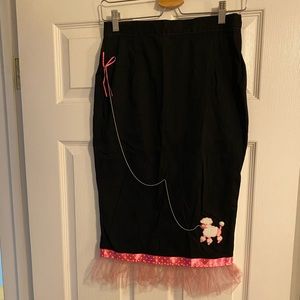 Retro 50s Pinup Poodle Pencil Skirt Handmade